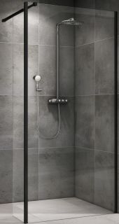 Душевая перегородка ABBER Immer Offen AG66100B 100см чёрный